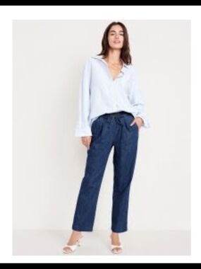 Old Navy Navy Straight-Leg Jeans